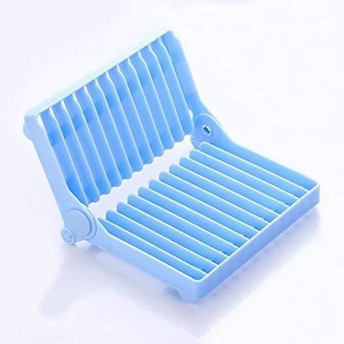 Folding Plastic Kitchen Dish Rack Stand for Kitchen Dinner Plate Holder